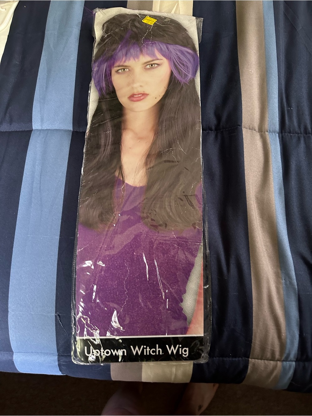 Uptown Witch Wig — Black with Purple Accent